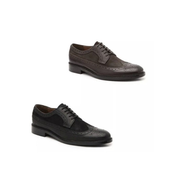 New Blake Mckay pierce wingtip oxford dress shoes black sz 8 11.5 Leather main image 6